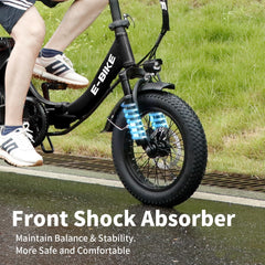 Axiniu YY02 Foldable Electric Bike 13AH Battery with 16"×3.0" Tire Black