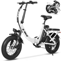 Axiniu YY02 Foldable Electric Bike 13AH Battery with 16"×3.0" Tire White