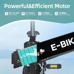 Axiniu 20" Folding Electric Bike丨850W Electric Bikes for Adults丨48V 13Ah Portable Battery丨48.5Lbs Lightweight Folding E-Bike丨60 Miles Range丨25mph Speed - Class 2 Fat TIre Ebike