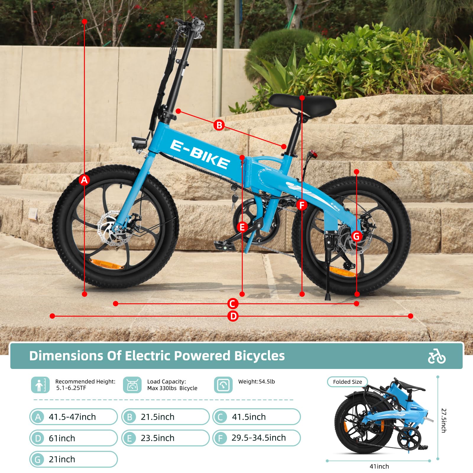 Axiniu 20" Folding Electric Bike丨850W Electric Bikes for Adults丨48V 13Ah Portable Battery丨48.5Lbs Lightweight Folding E-Bike丨60 Miles Range丨25mph Speed - Class 2 Fat TIre Ebike
