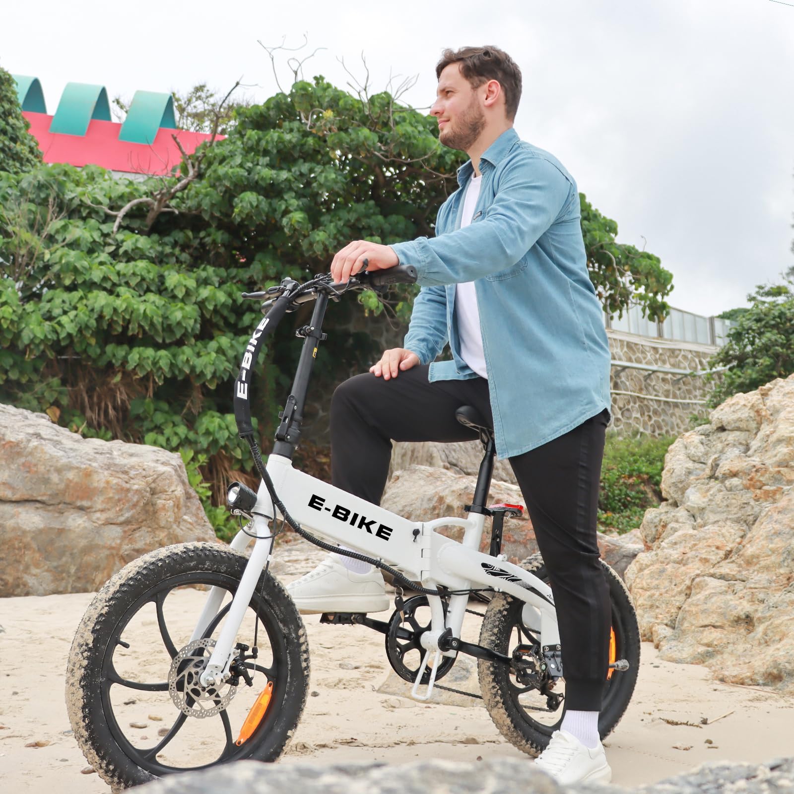 Axiniu 20" Folding Electric Bike丨850W Electric Bikes for Adults丨48V 13Ah Portable Battery丨48.5Lbs Lightweight Folding E-Bike丨60 Miles Range丨25mph Speed - Class 2 Fat TIre Ebike