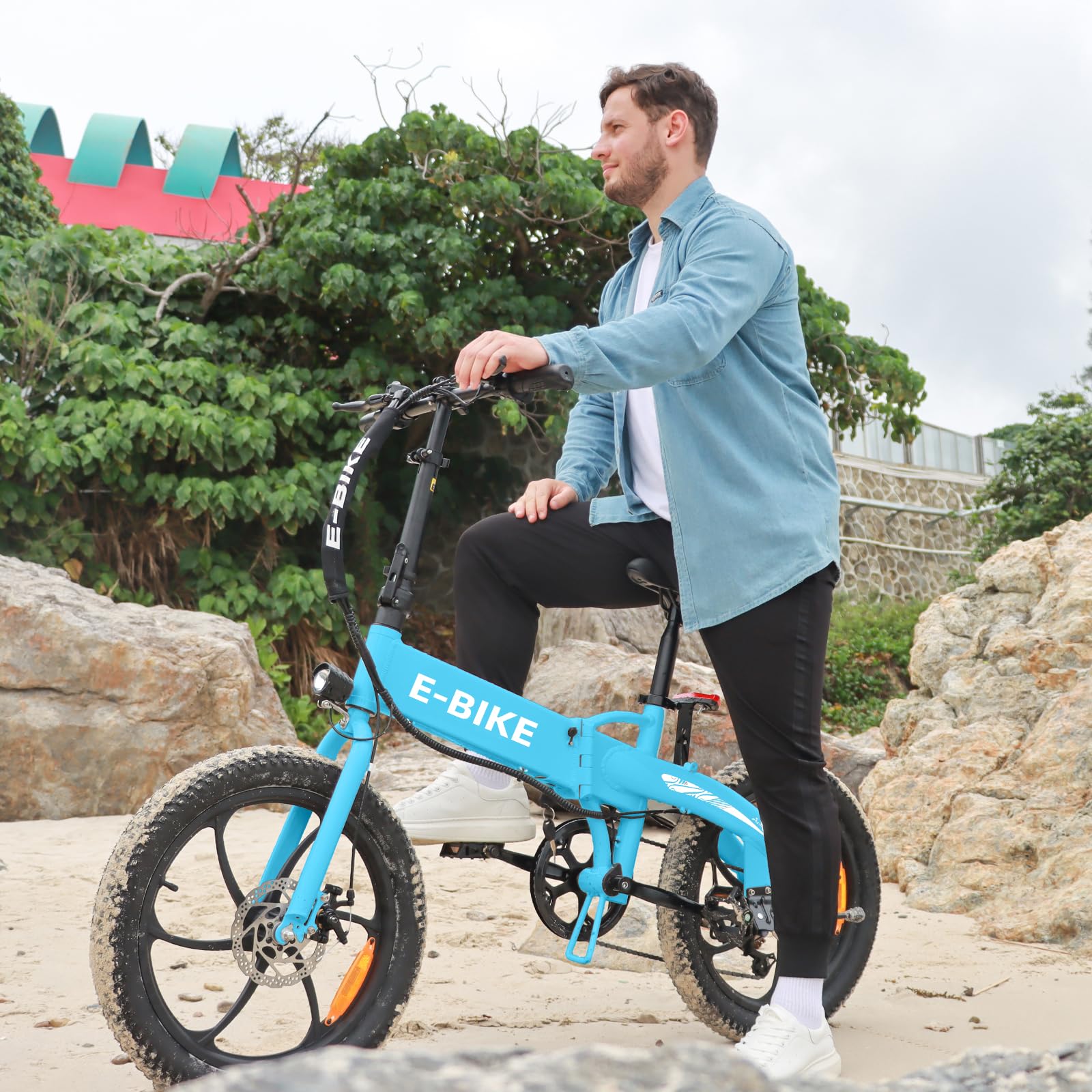 Axiniu 20" Folding Electric Bike丨850W Electric Bikes for Adults丨48V 13Ah Portable Battery丨48.5Lbs Lightweight Folding E-Bike丨60 Miles Range丨25mph Speed - Class 2 Fat TIre Ebike