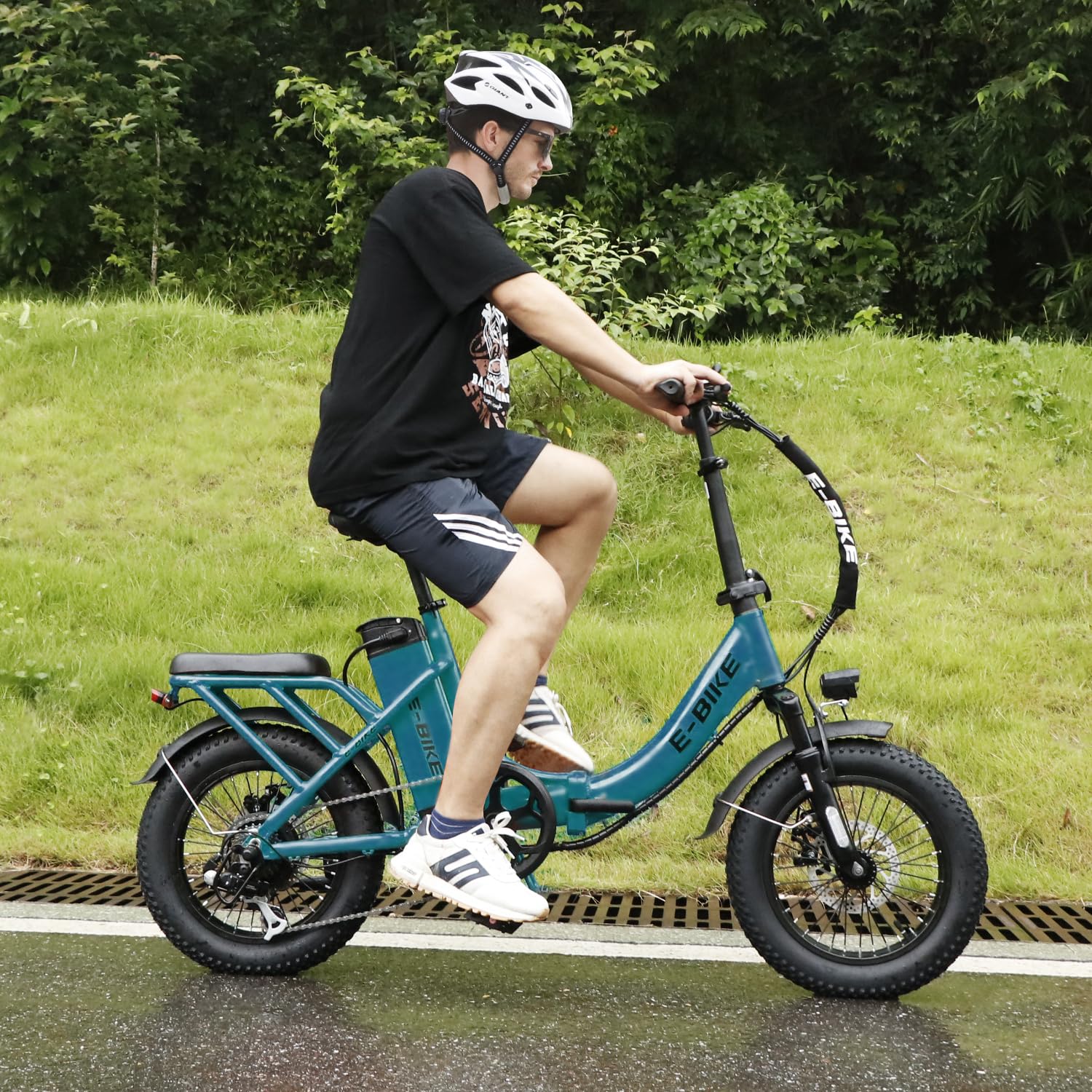 Axiniu YY02 Foldable Electric Bike 13AH Battery with 16"×3.0" Tire Blue